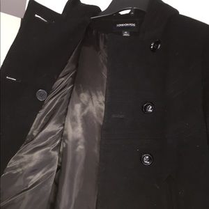 Hooded London Fog Coat, double breasted